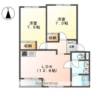ドルソニオンA【2階】の間取り
