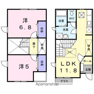 イルマーレ A【1階】の間取り