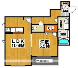 1LDKの間取り画像