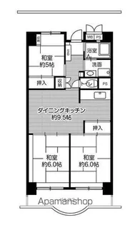 ビレッジハウス浜松タワー1号棟【1211号室】の間取り