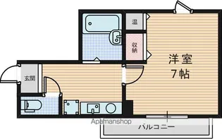 フレアコート北野【3階】の間取り