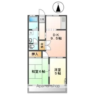ハイツリバティⅠ【1階】の間取り