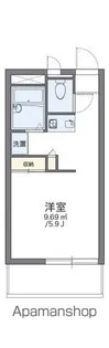 レオパレス稚児宮通【2階】の間取り