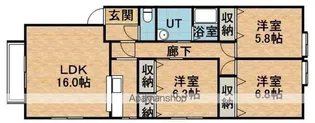 ロイヤルアート【3階】の間取り