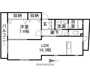 ブルーメ佐鳴台【101号室】の間取り