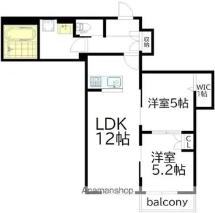 WOOD BELL下高井戸【1階】の間取り