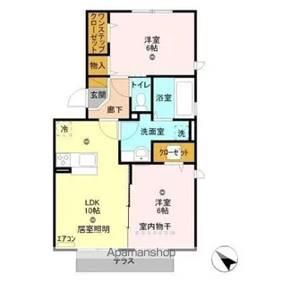 イルソーレ吉川美南 アランチャ【1階】の間取り