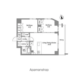 ENETIAL代官山【7階】の間取り