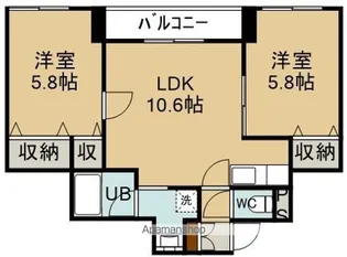 トータス亀田【4階】の間取り