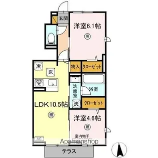リッシュセゾン O【1階】の間取り