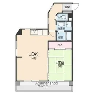 幸和マンション【4階】の間取り