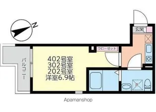 グランツ杉田【2階】の間取り