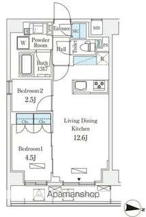 東京都中野区新井1丁目【マンション】の間取り