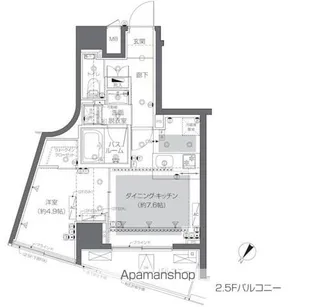 ZOOM渋谷神山町【3階】の間取り