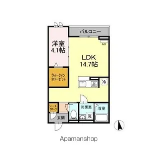 セントラルガーデン名駅東【2階】の間取り