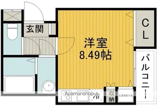 ブラウニー本町【1階】の間取り
