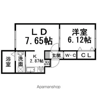 リバティ西富【204号室】の間取り