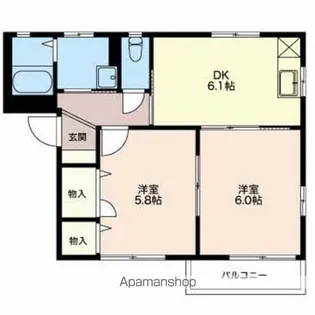 ディアスイースト【1階】の間取り