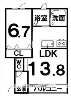 TETRAD(テトラド)【102号室】の間取り
