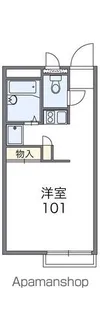 レオパレスル・カノン【2階】の間取り