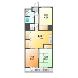 アポー河辺壱番館【3階】の間取り