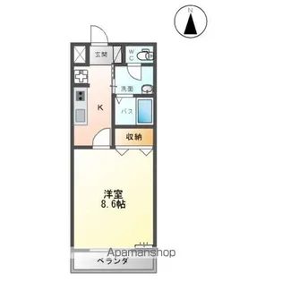 メルヴェーユ新成A【205号室】の間取り
