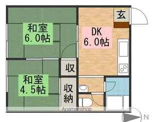メゾンあずさ【2-C号室】の間取り