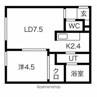 プリオール恵庭【1階】の間取り