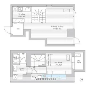 LA REINA ICHIGAYA KAGACHO【1階】の間取り