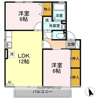 ジョリー若槻 B【2階】の間取り