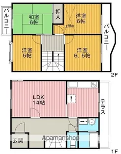 カミニートみき【1階】の間取り