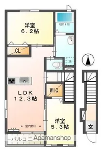 KITSILANO(キツラノ)【2階】の間取り