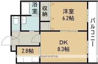 ボヌール中道参番館【3階】の間取り