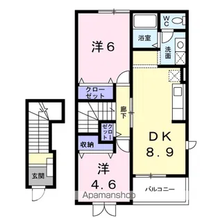 パークスクェア・サイトウB【2階】の間取り
