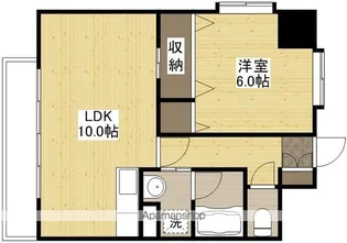 松尾ビル皆実Ⅱ【3階】の間取り