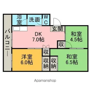 福岡県福岡市東区八田1丁目【マンション】の間取り