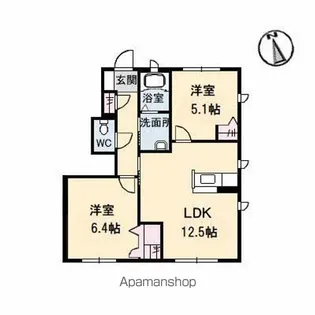 シャーメゾン ボヌール D棟【1階】の間取り