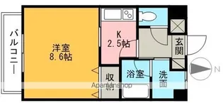 ロイヤルビラ南小坂【8階】の間取り