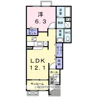 ライフ D【1階】の間取り