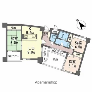 コーラルタウン元宇品502号室【1号室】の間取り
