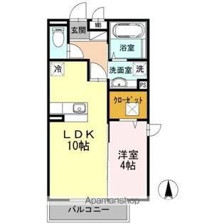 ラ・プランタン北野【1階】の間取り