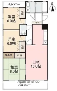 リベルテ上之町【203号室】の間取り