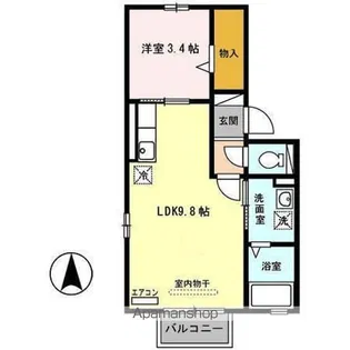 ウィルモアT【1階】の間取り