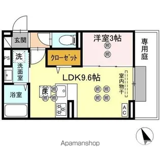 グランドメゾン大内町【102号室】の間取り