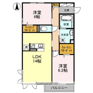 ラフィーネ大和八木 S棟【305号室】の間取り