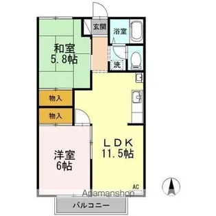 コーポ明日香【2階】の間取り