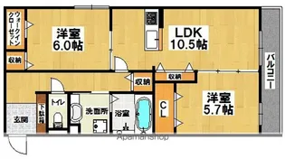 2LDKの間取り画像