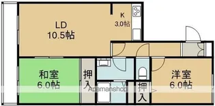 ヴィラ海岸町【202号室】の間取り