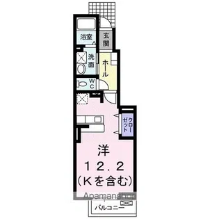 ラ・ヴィダ・カリファス【1階】の間取り