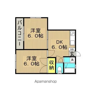ショーケンプラザ【4階】の間取り